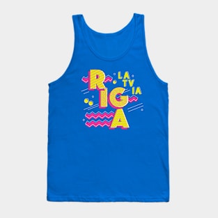 Retro 90s Riga, Latvia Tank Top